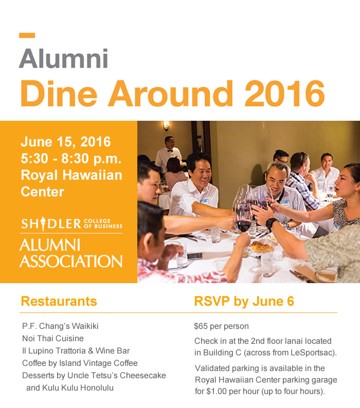 Uh Alumni Shidler Alumni Dine Around
